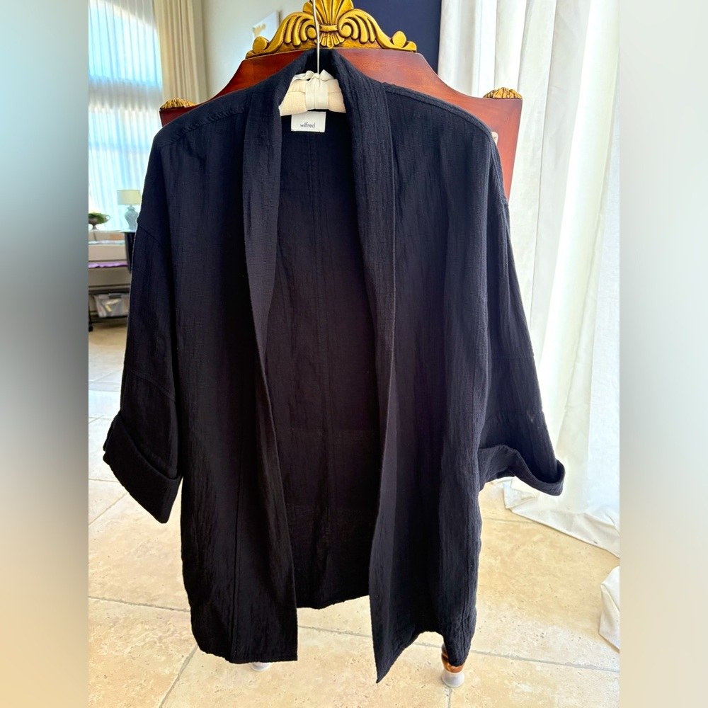 Wilfred black shawl Collar cardigan